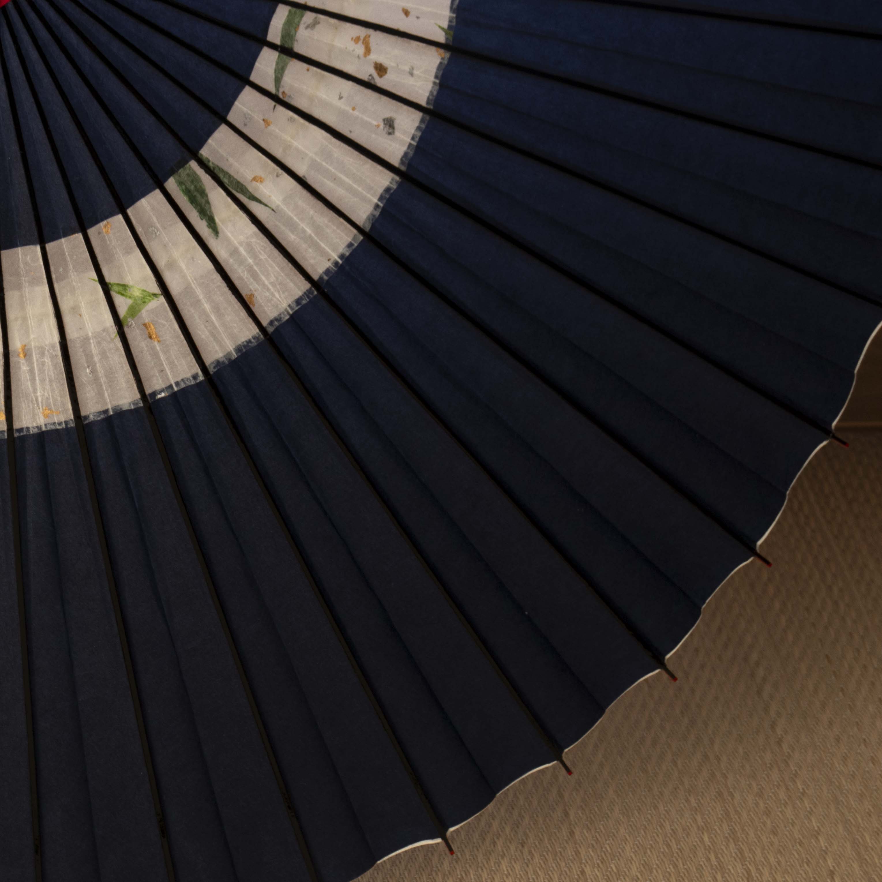 特選蛇の目柄 藍に笹