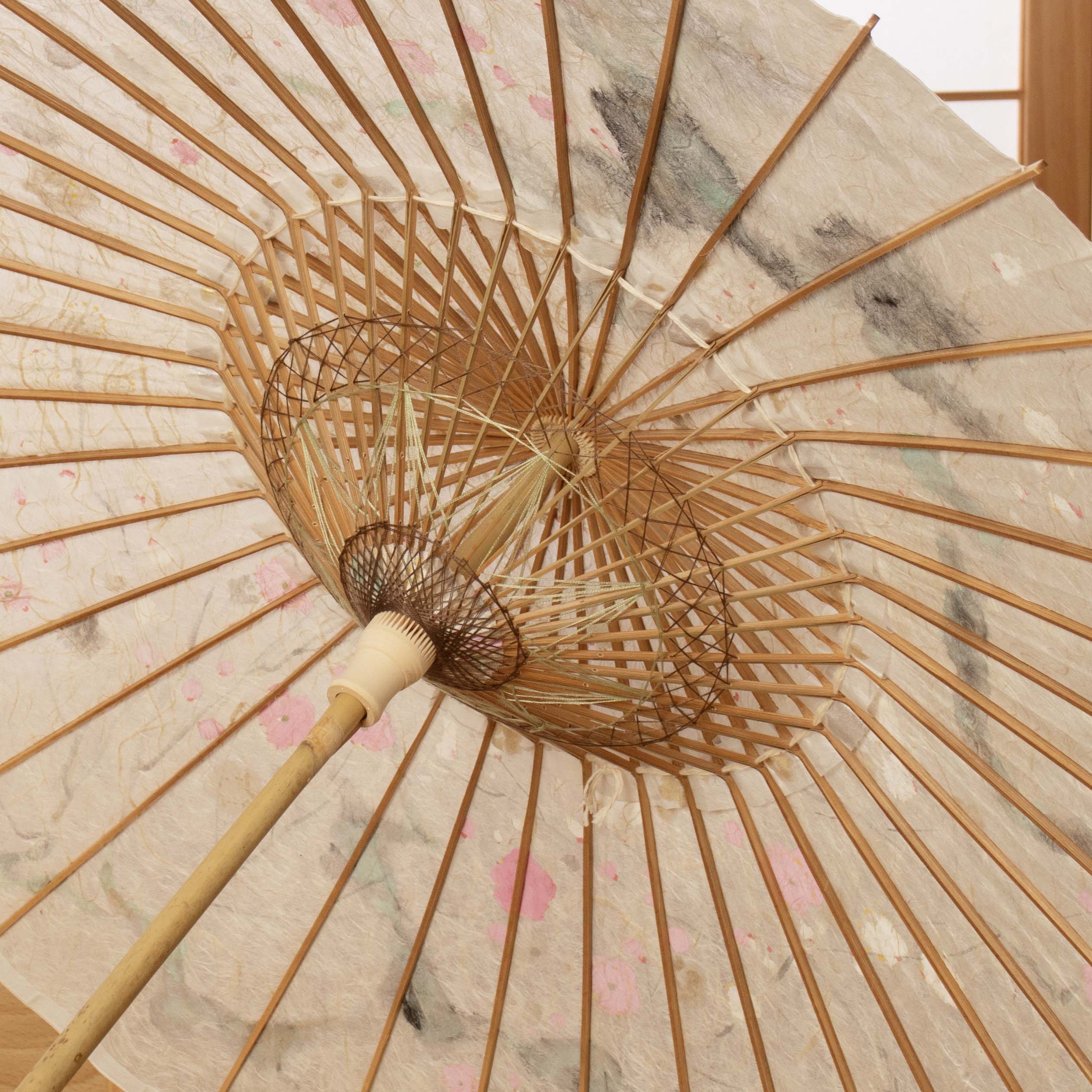 手描き 和日傘「紅梅白梅」