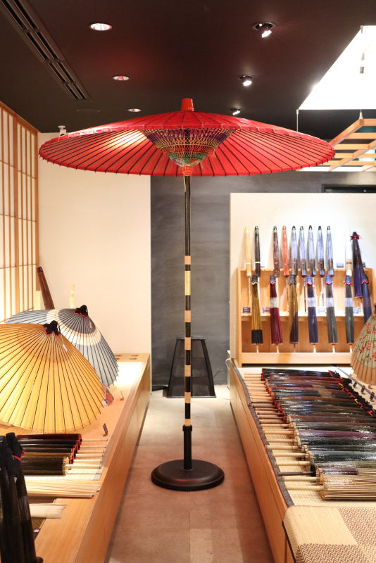 お茶席の朱傘｜野点傘｜三尺｜京都｜日本最古の和傘屋辻倉 - 日本最古 