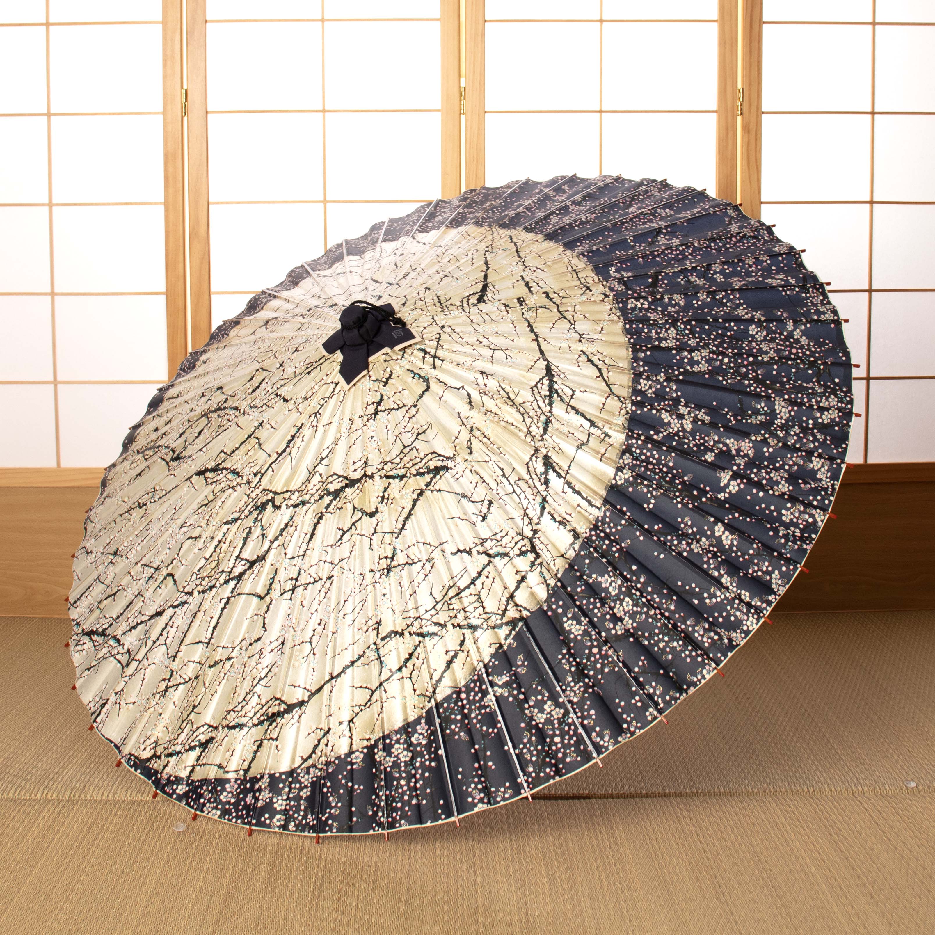 特選月奴 『銀彩梅流水 藍』