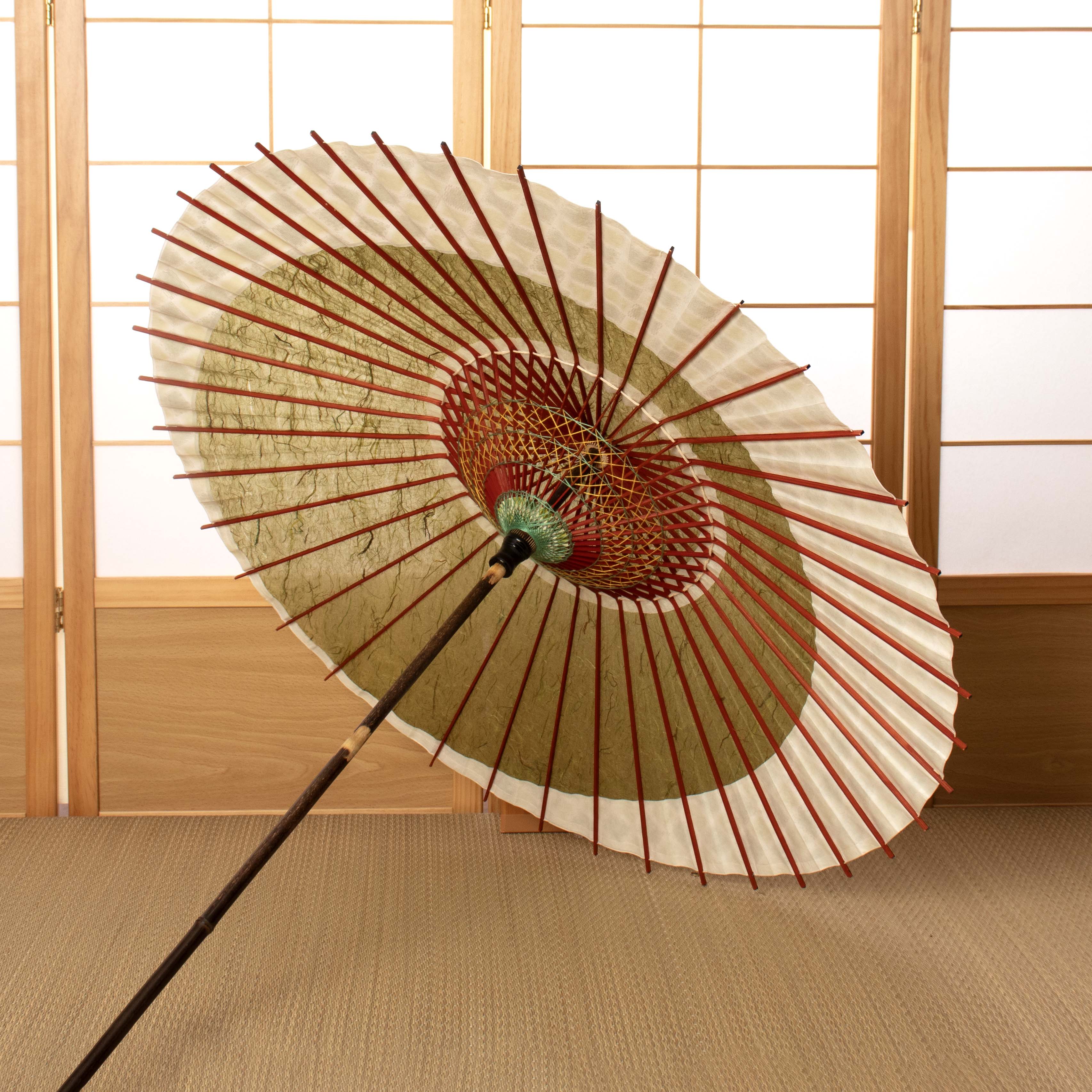 特選月奴 『松葉色に市松華文様』