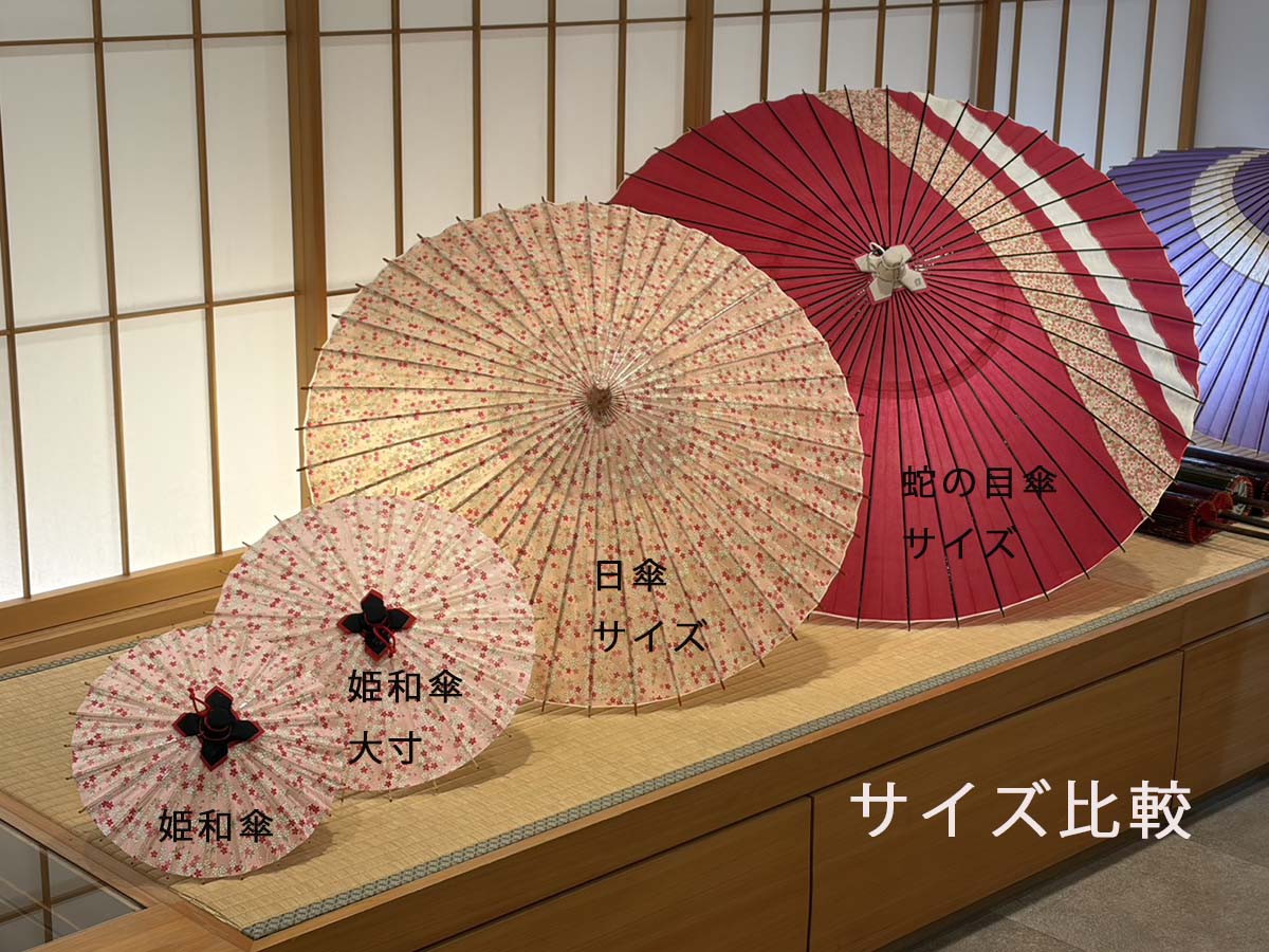 姫和傘 大寸『紅梅白梅 観世流水 赤』