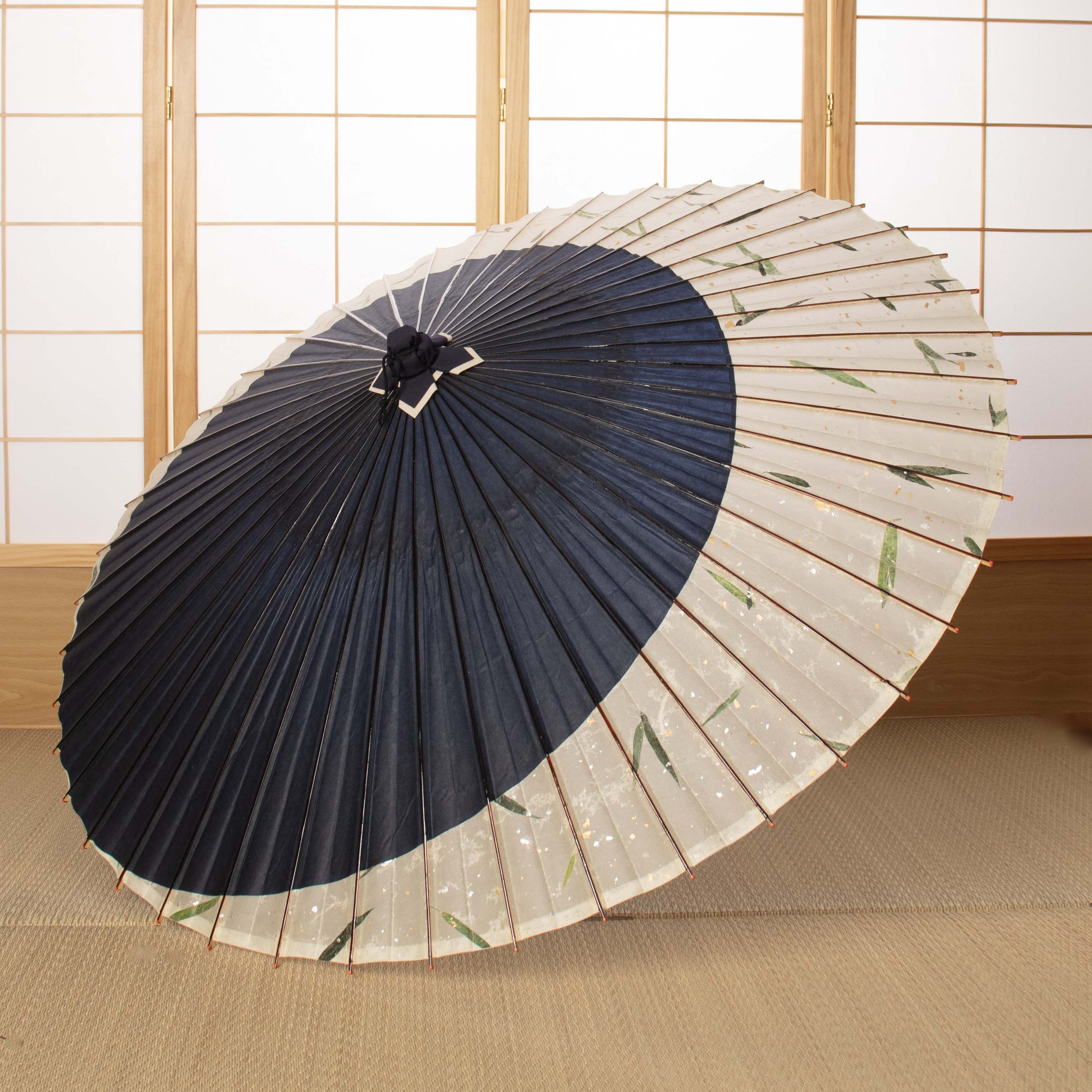 特選月奴 『藍に透かし笹』 - 日本最古の京都和傘屋 辻倉