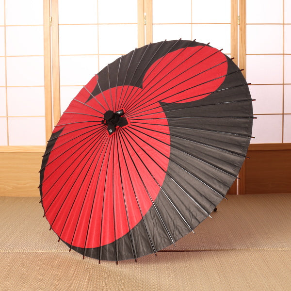 Disney/Kyoto Traditional Crafts Japanese Parasol ③ Mickey Moon Slave/Red