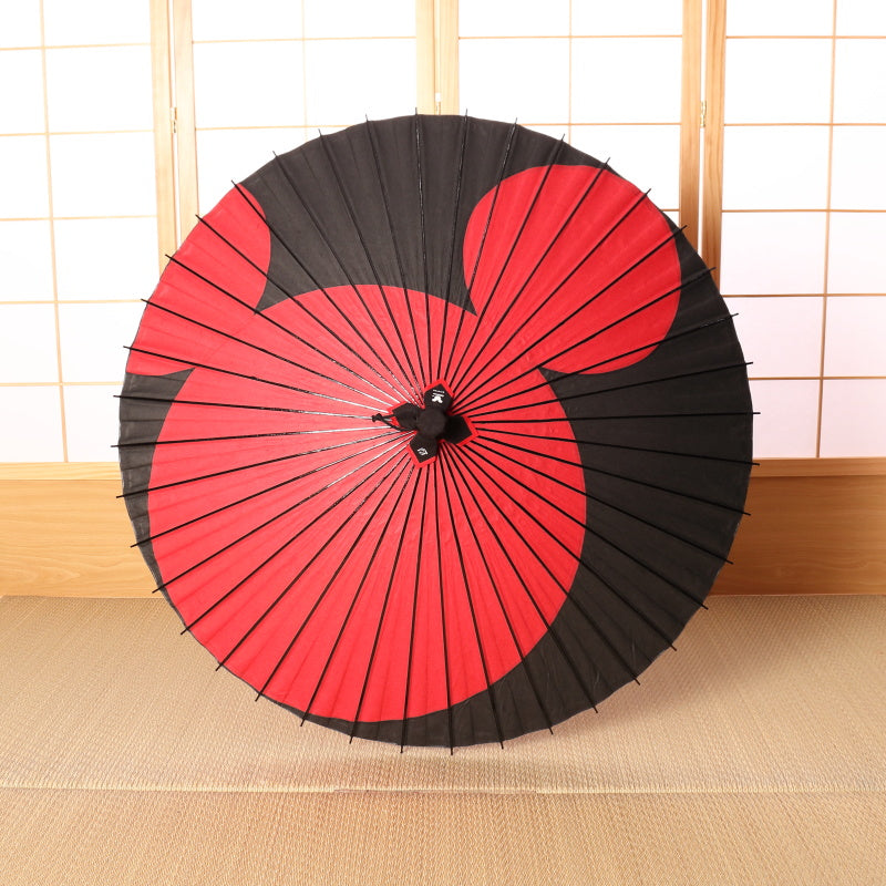 Disney/Kyoto Traditional Crafts Japanese Parasol ③ Mickey Moon Slave/Red