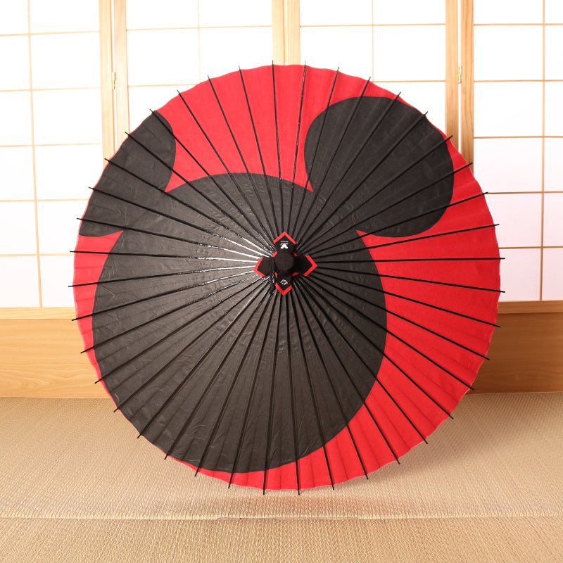 Disney/Kyoto Traditional Crafts Japanese Parasol ② Mickey Moon Slave/Black