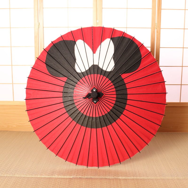 Disney/Kyoto Traditional Crafts Japanese Parasol 4 Minnie Snake Eye Pattern