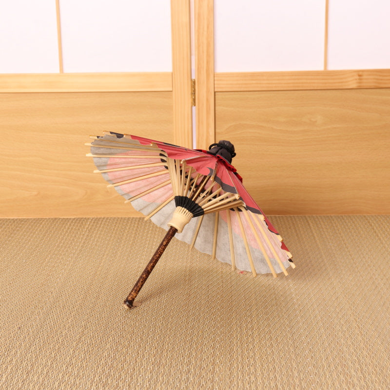 Disney/Kyoto Traditional Crafts Himewa Umbrella 3 Mickey Moon Slave/Red