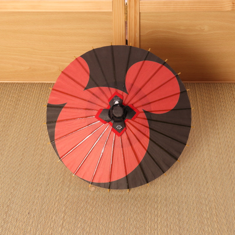 Disney/Kyoto Traditional Crafts Himewa Umbrella 3 Mickey Moon Slave/Red