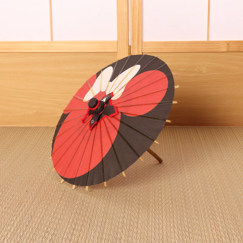 Disney/Kyoto Traditional Crafts Himewa Umbrella ⑥ Minnie Tsukiyakko/Red