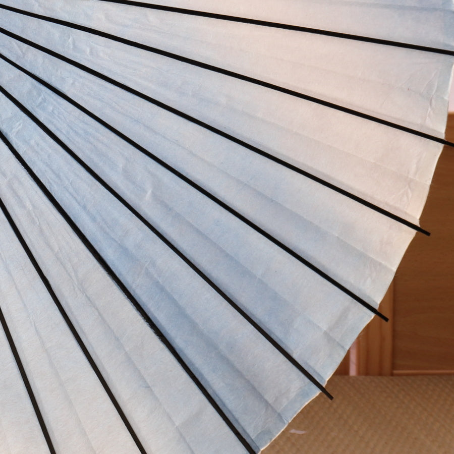 Black Bamboo Japanese Parasol "Rainbow Dyed" Misora