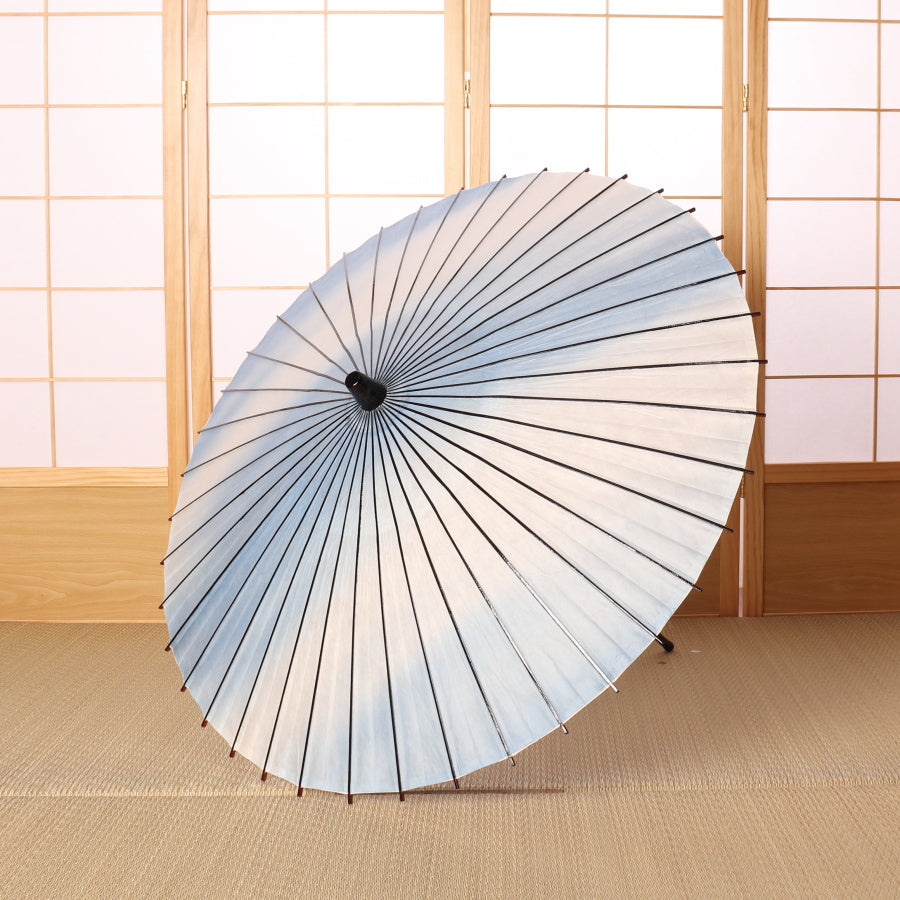 Black Bamboo Japanese Parasol "Rainbow Dyed" Misora