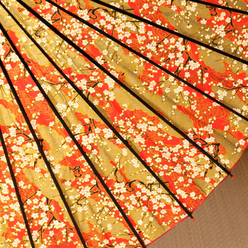 White plum blossoms/Gold color Kyoto style Yuzen