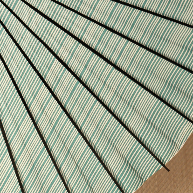 黒竹日傘『縁』縞文様 若草