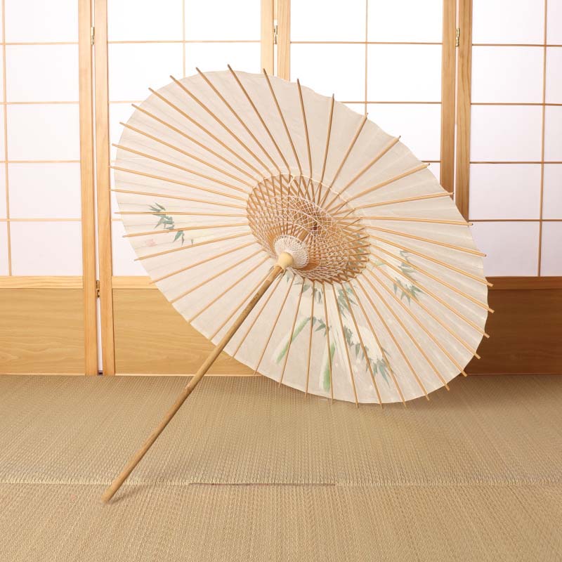 Bamboo with snow / Hand-painted Kyo-yuzen