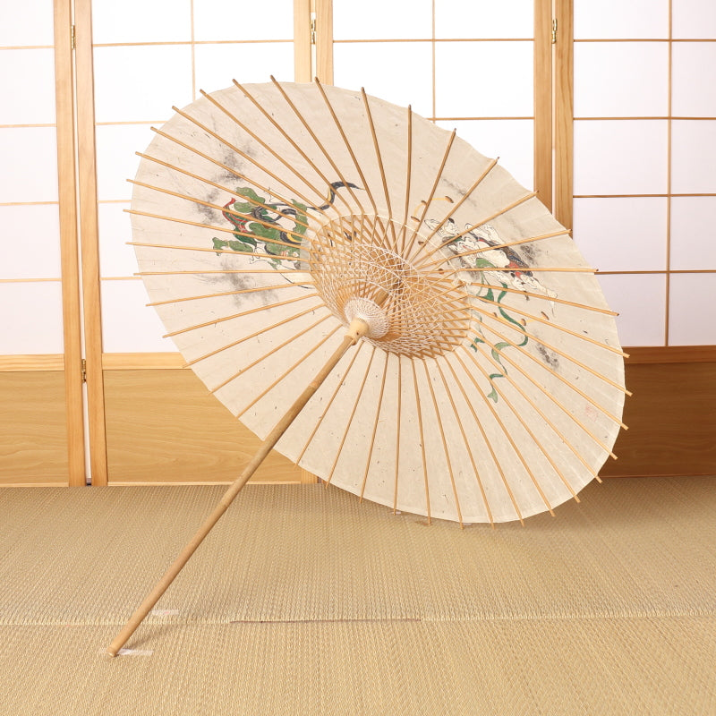 手描き京友禅 和日傘『風神雷神図』