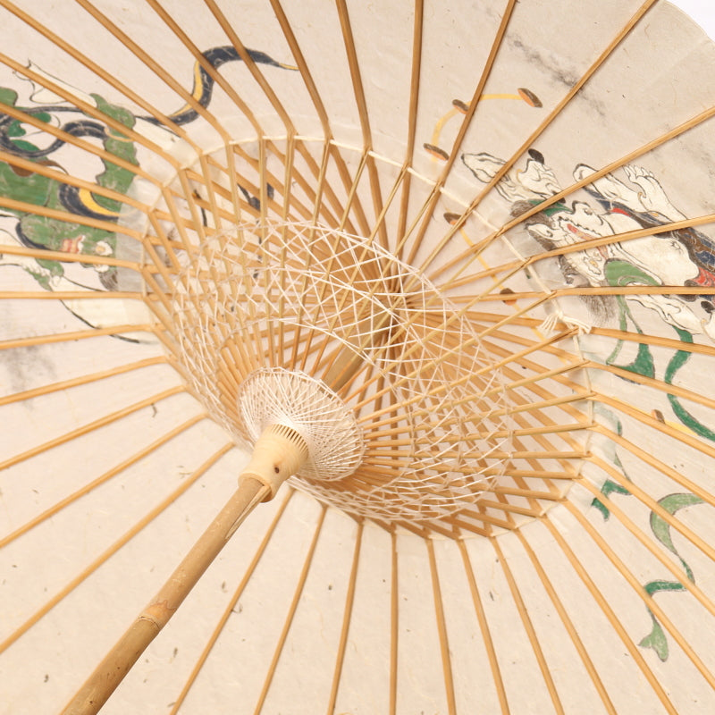 手描き京友禅 和日傘『風神雷神図』