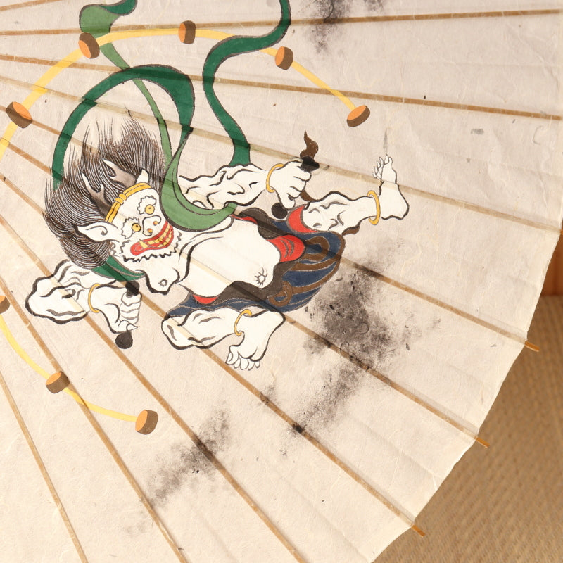 Fujin Raijin-zu / Hand-painted Kyo-yuzen