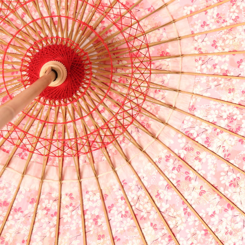Japanese Parasol "Flower Blooming" Snow Willow/Pink