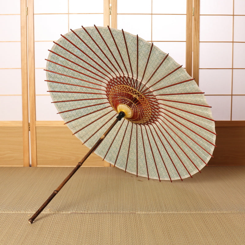 黒竹日傘 ぼかし染 花菱