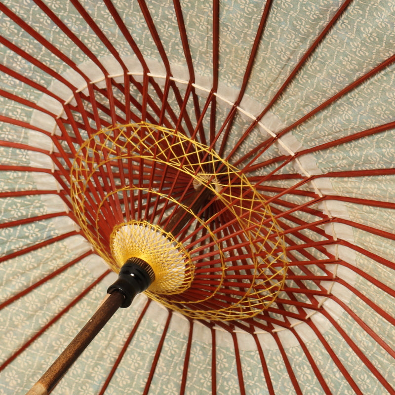 黒竹日傘 ぼかし染 花菱