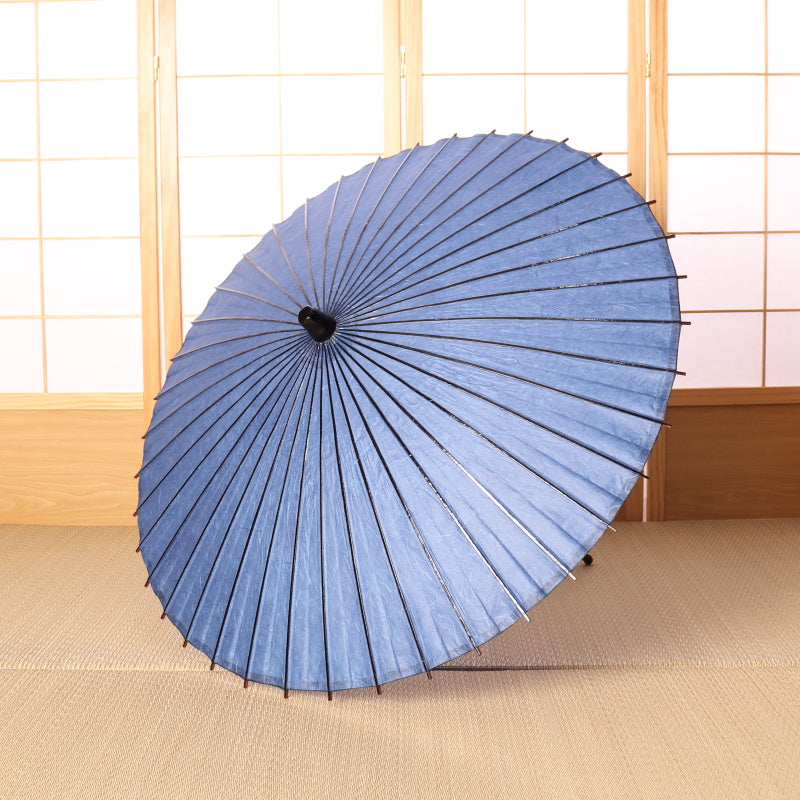 Paper Naturally Parasol “Black Bamboo” / Unryu paper / Blue-gray