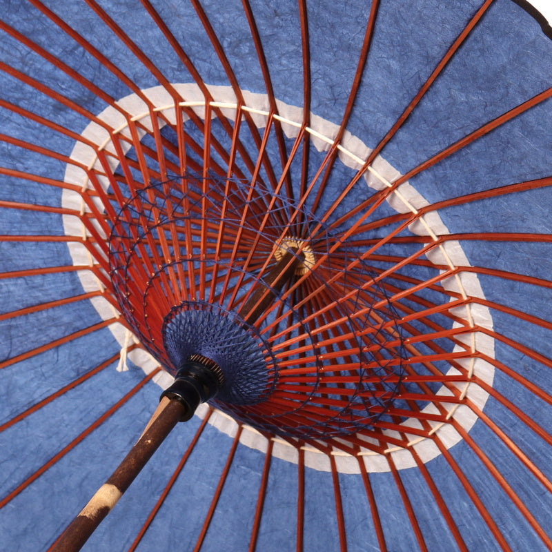 Paper Naturally Parasol “Black Bamboo” / Unryu paper / Blue-gray