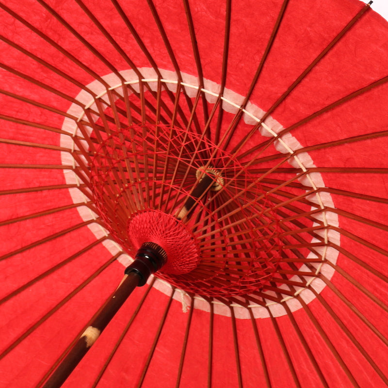 Paper Naturally Parasol “Black Bamboo” / Unryu paper / Red