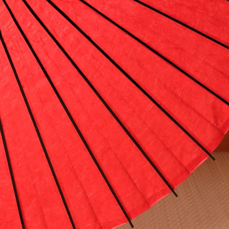 Paper Naturally Parasol “Black Bamboo” / Unryu paper / Red