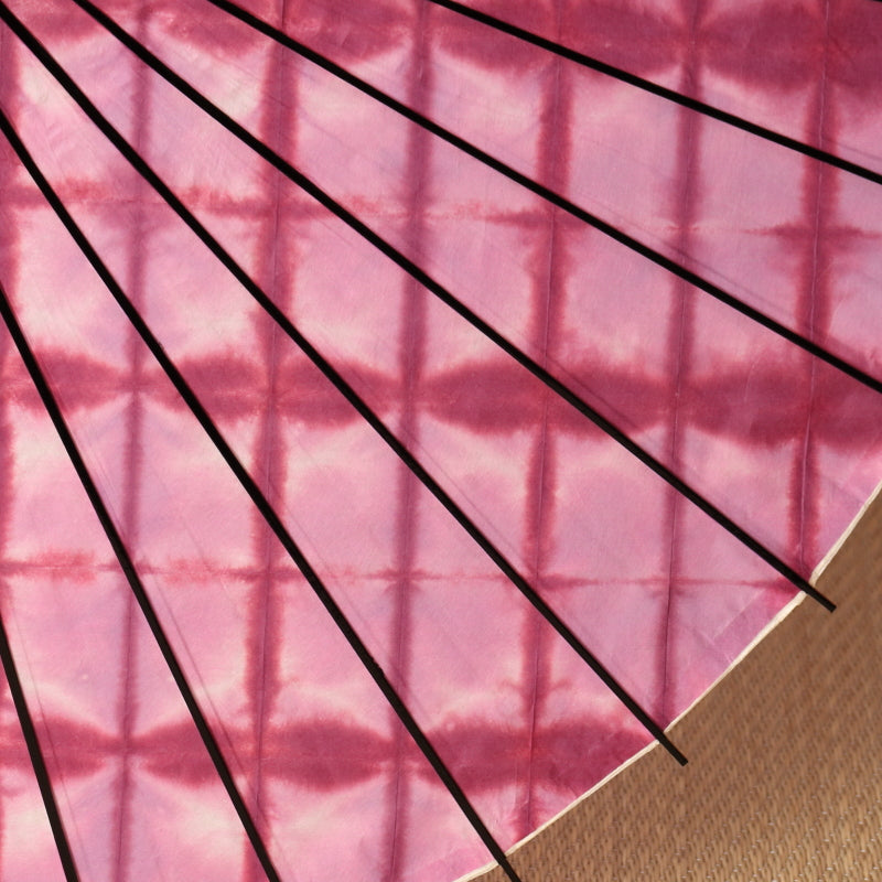 黒竹和日傘『縁』絞り染め-花菖蒲-