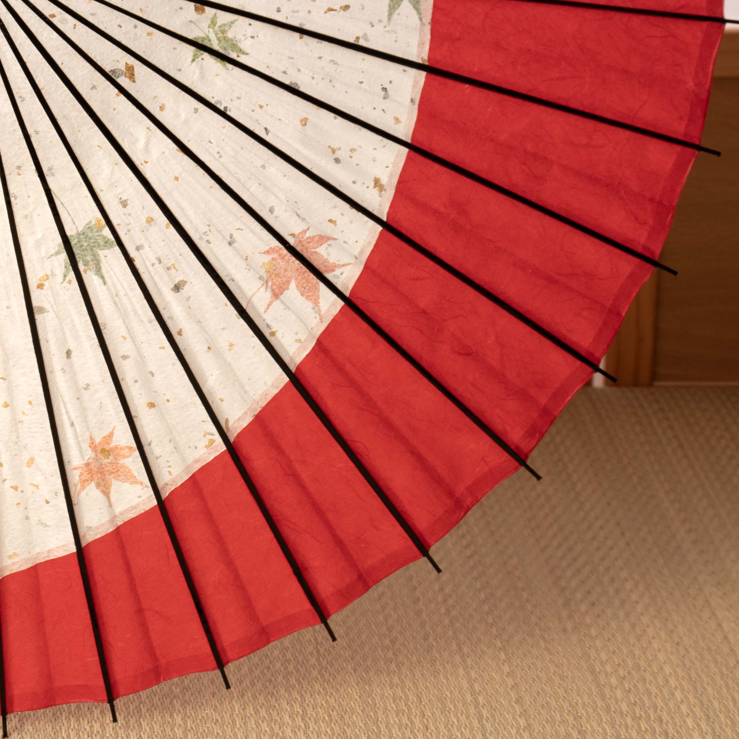 黒竹和日傘 特選月奴『紅葉に赤月』