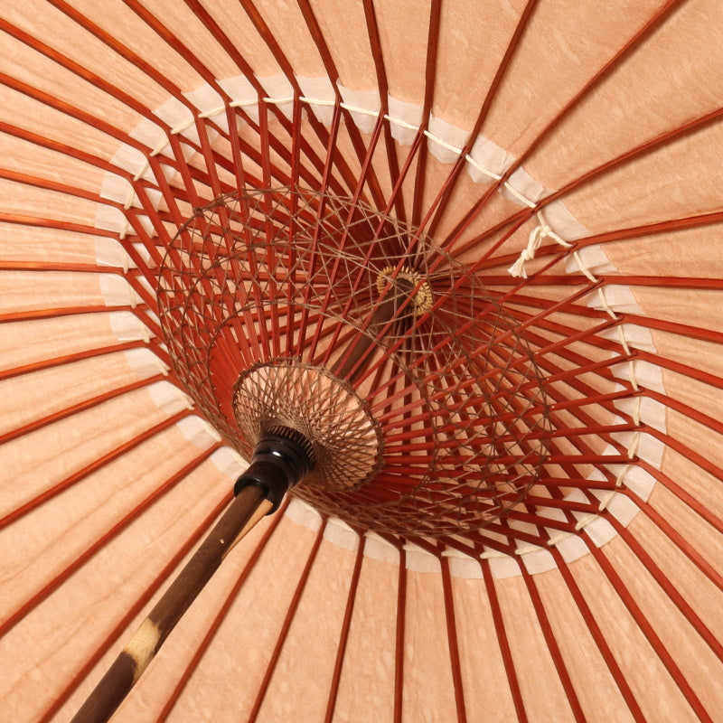 黒竹和日傘『縁』柿渋染め