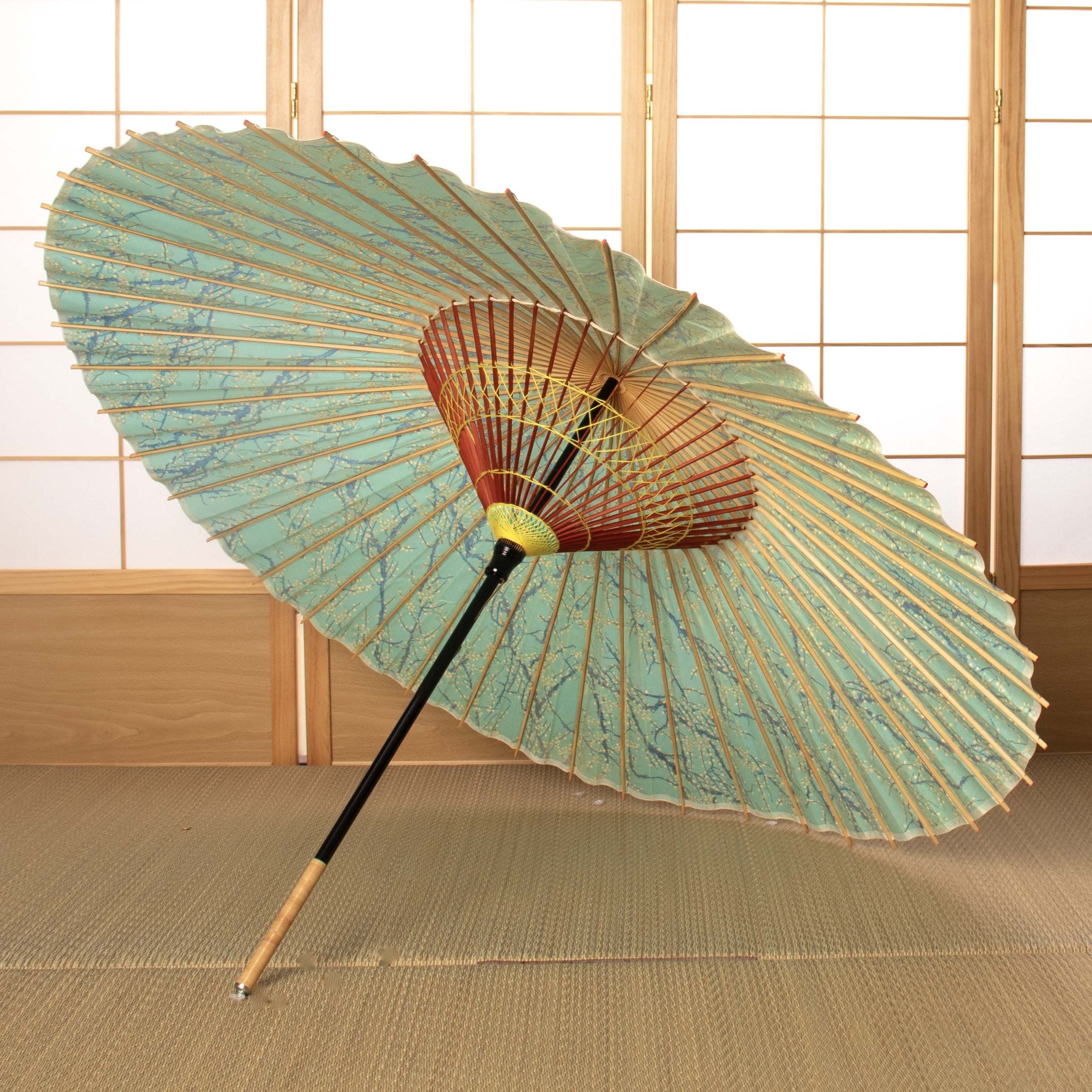 Sky Blue and Ume Nagare / Kinsai Kyo-yuzen