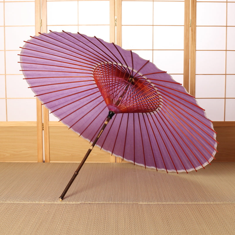 辻倉特撰無地 黒竹 藤紫