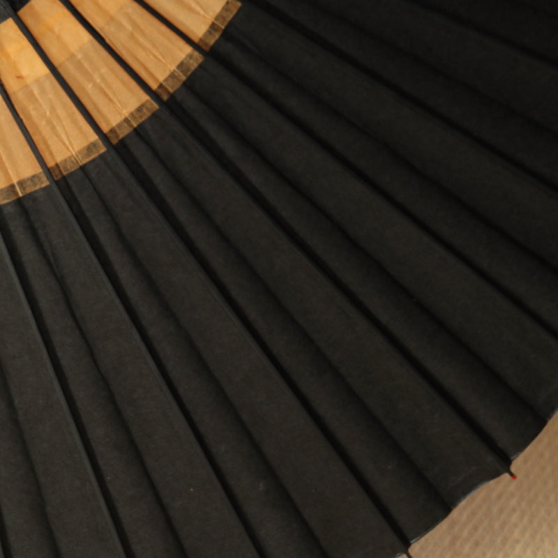 艶消し特選蛇の目柄 『漆黒に芥子』