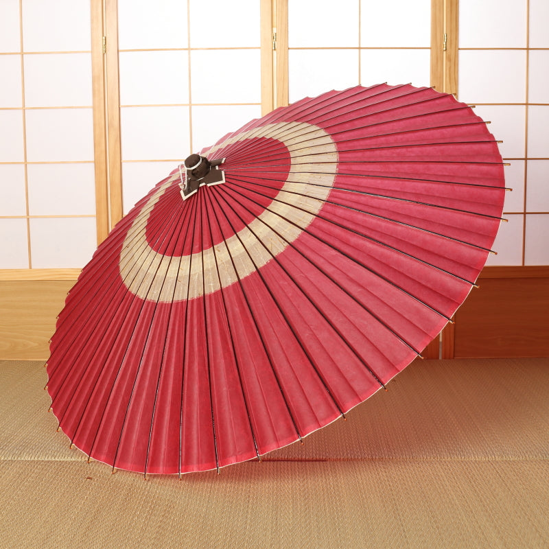 辻倉『極み』蛇の目柄/黒谷/濃桃 - 日本最古の京都和傘屋 辻倉