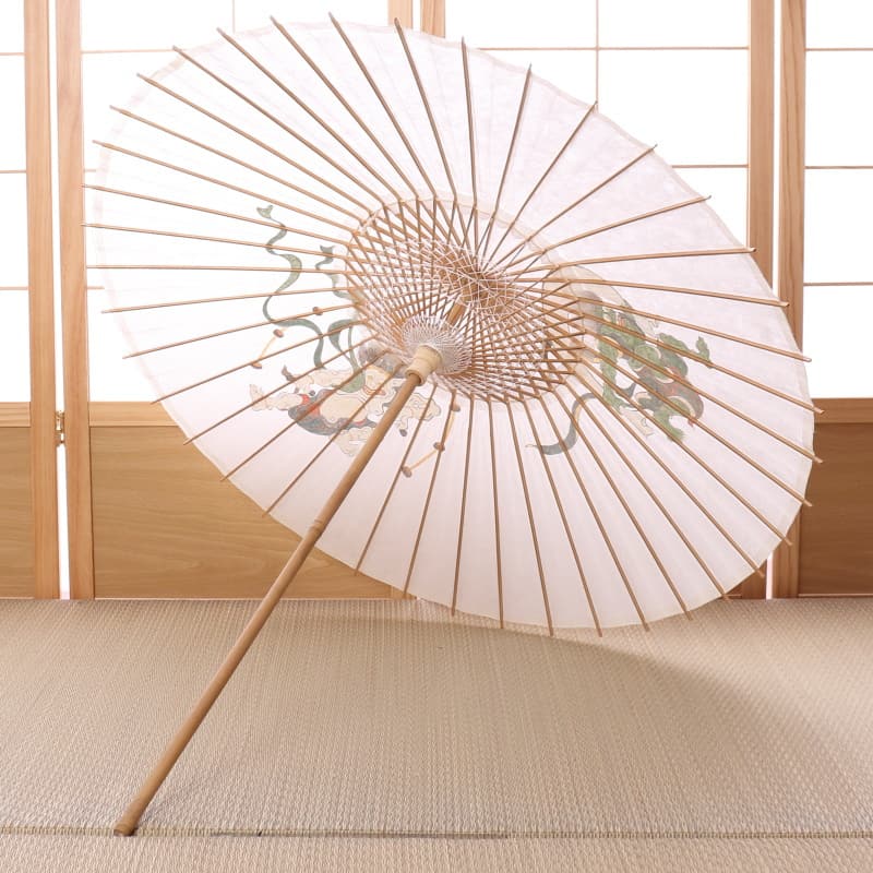 手描き京友禅 和日傘『風神雷神図』