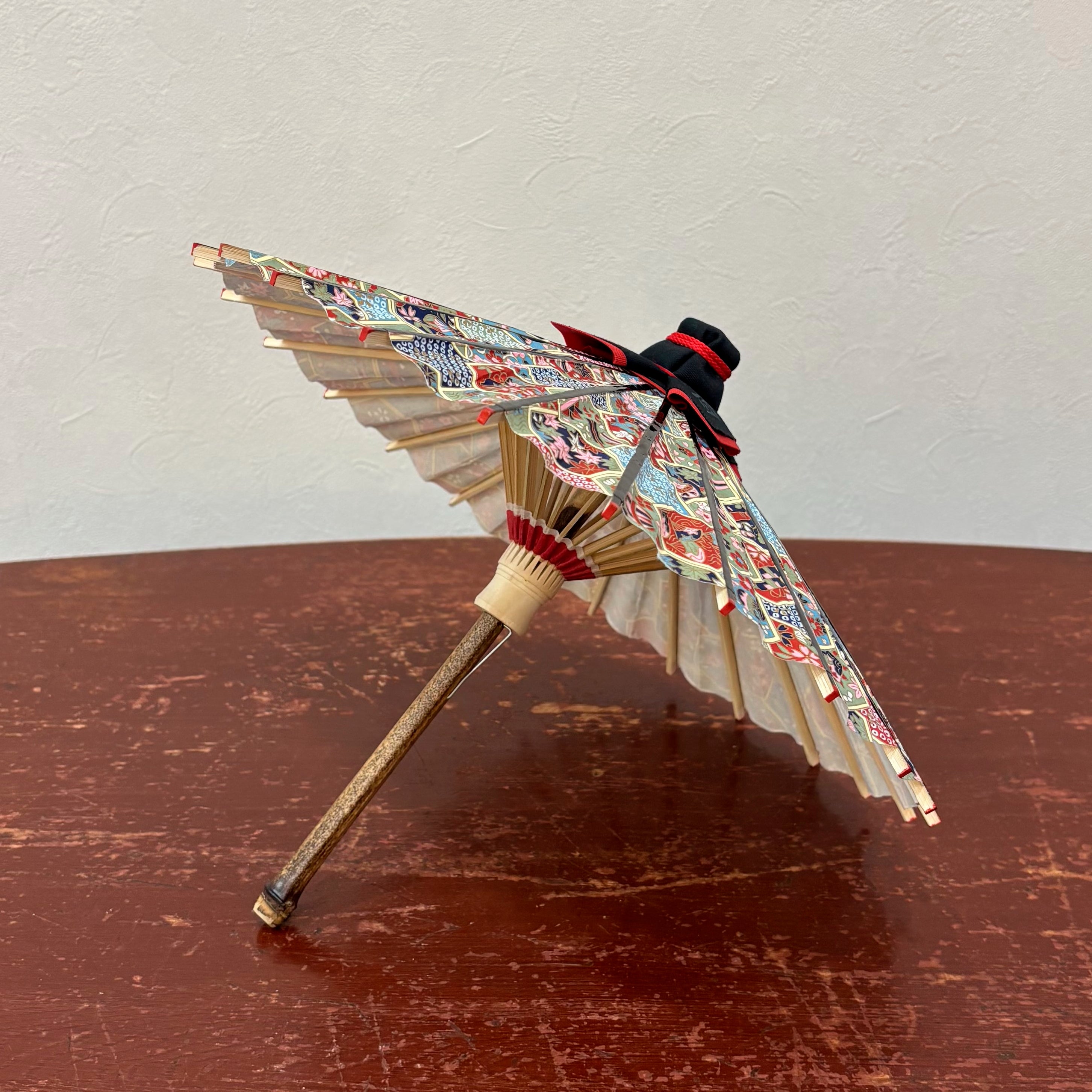 姫和傘 『亀甲』緑/漆黒