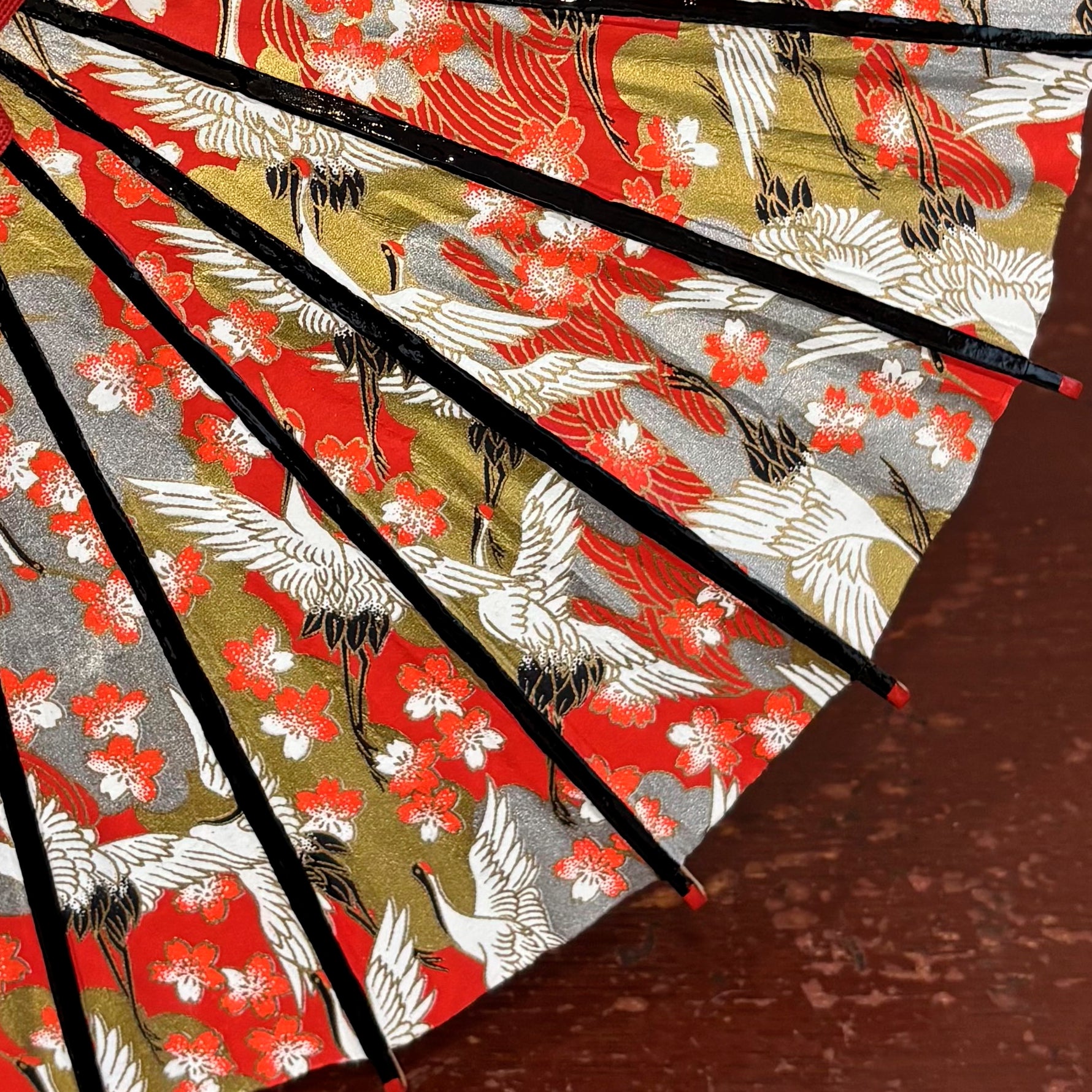 姫和傘 『金彩文様/彩/舞い鶴』