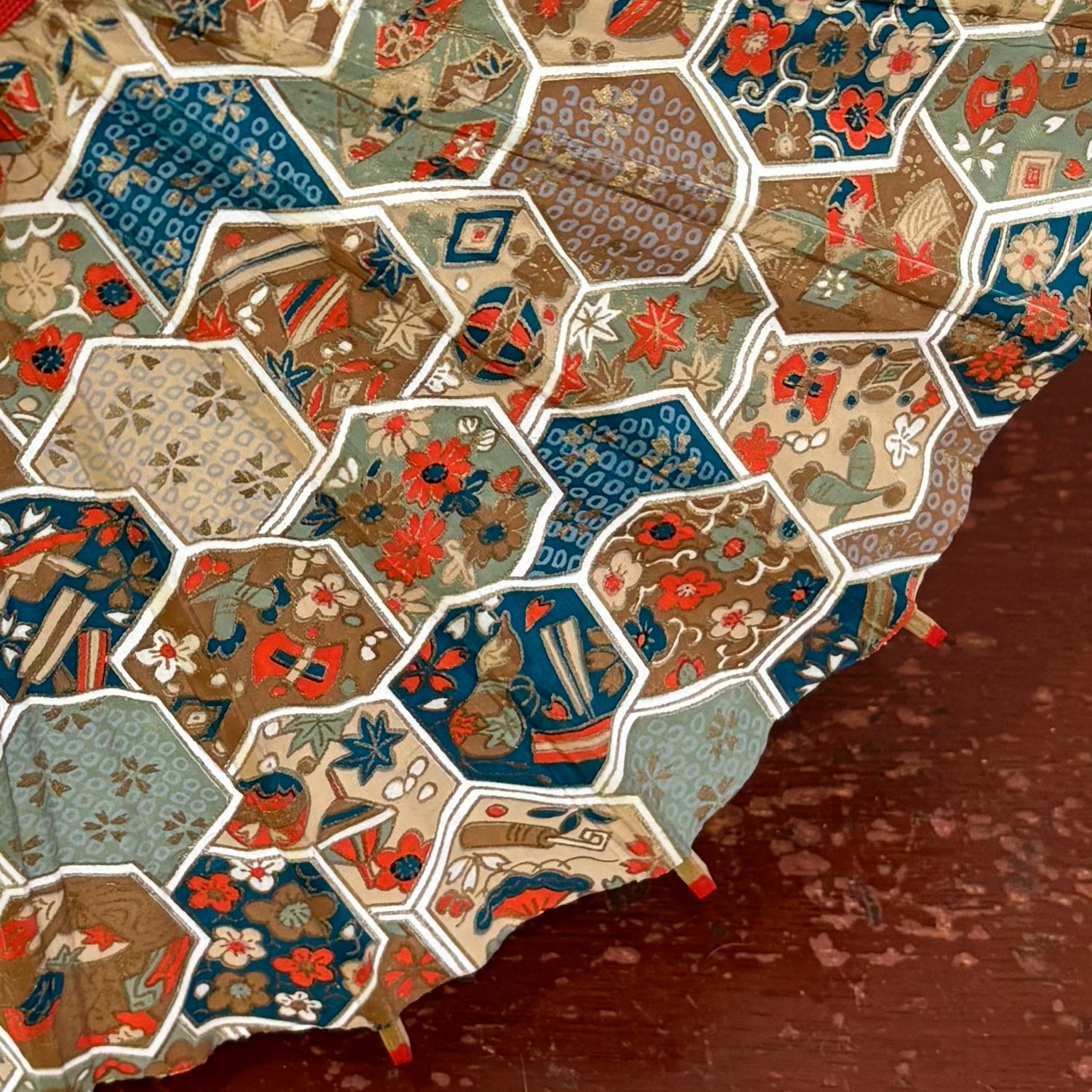 姫和傘 『亀甲紋』クリア漆