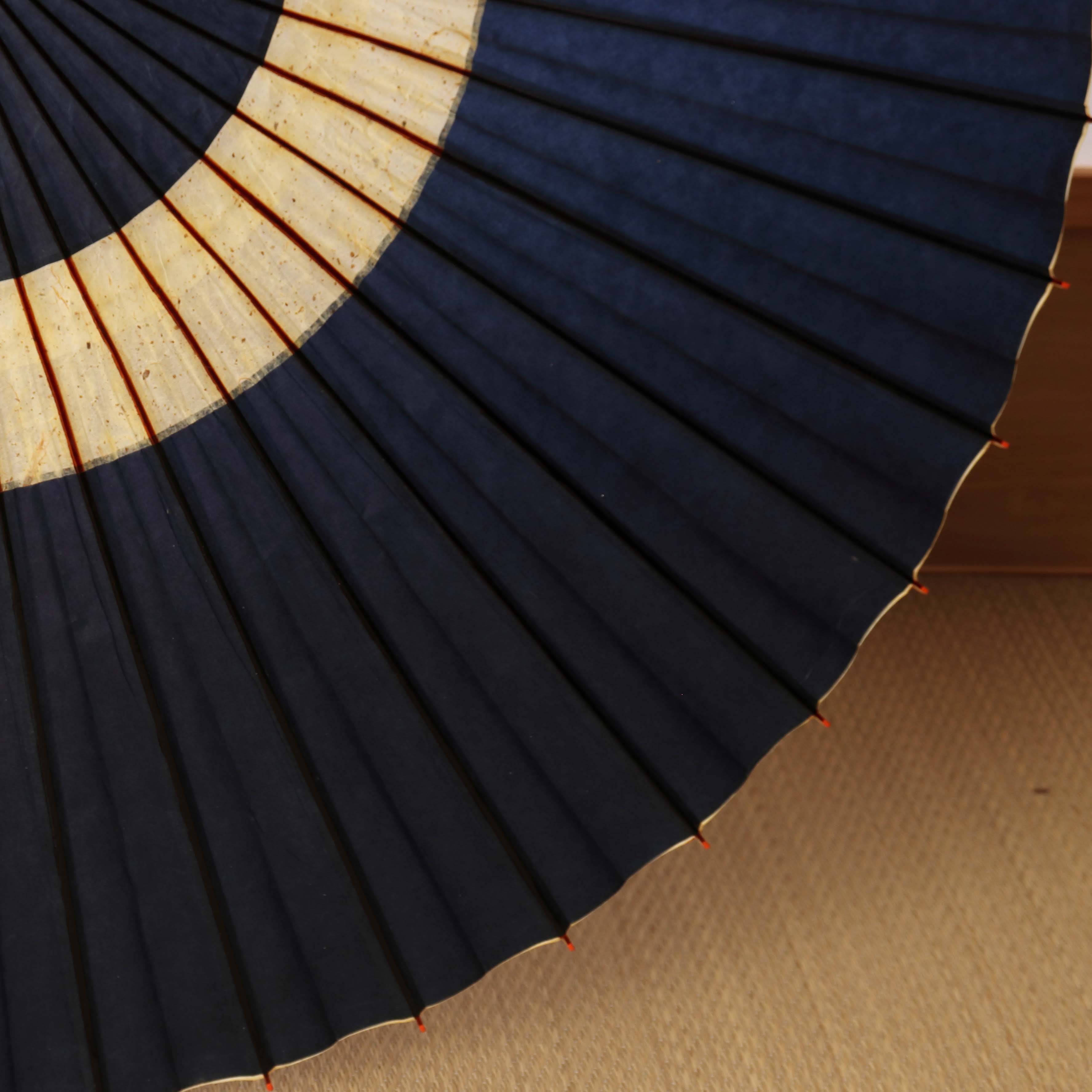 辻倉『極み』蛇の目柄/黒谷 / 藍霞