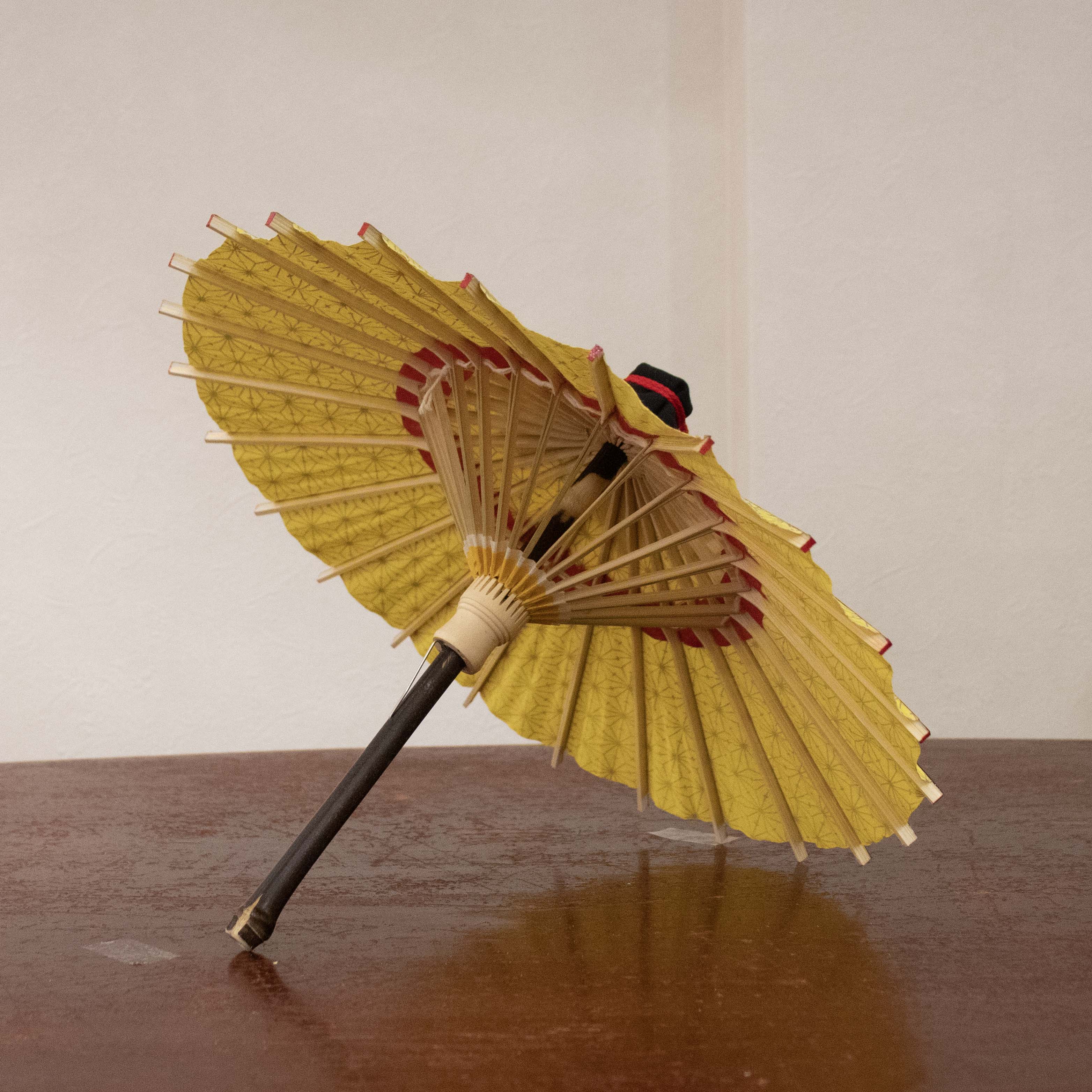 姫和傘 『麻の葉』 黄色