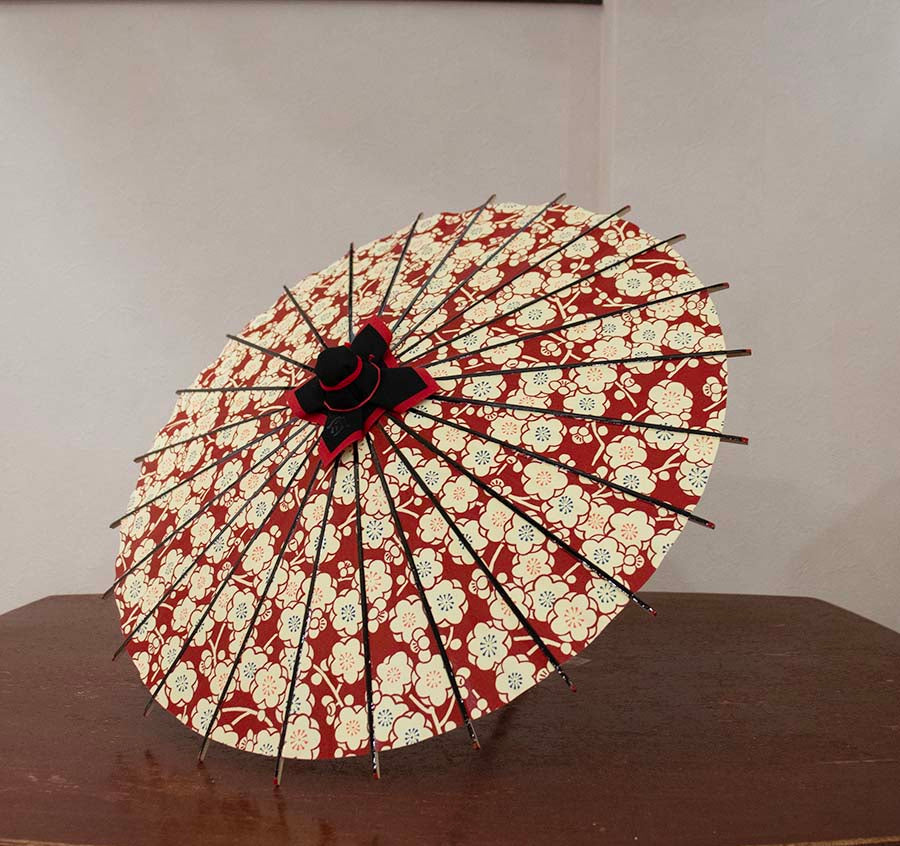 姫和傘 大寸『梅の花 赤』