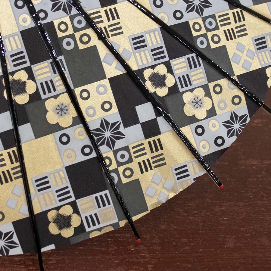 姫和傘 大寸『変わり市松 梅文様』