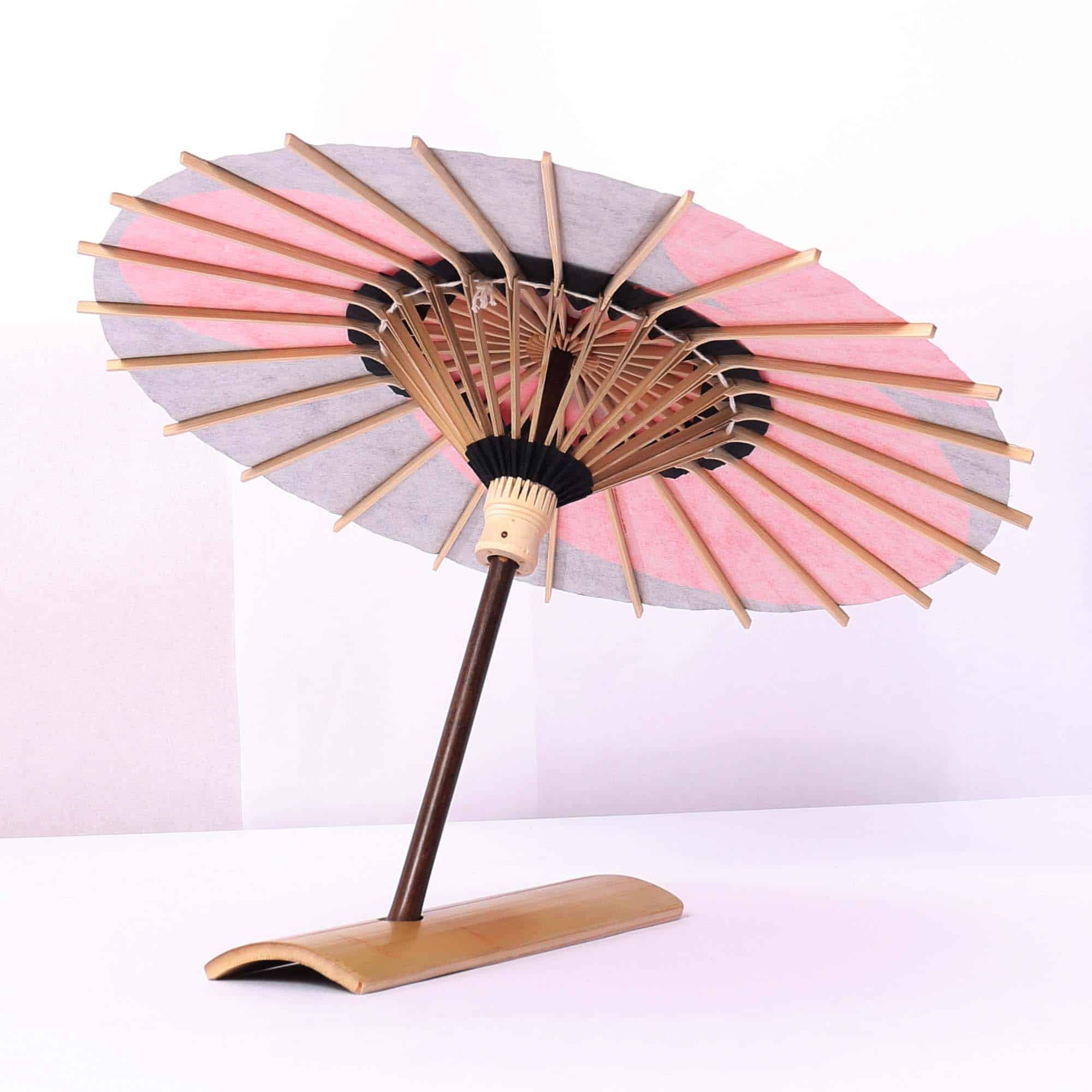 Disney/Kyoto Traditional Crafts Himewa Umbrella 3 Mickey Moon Slave/Red