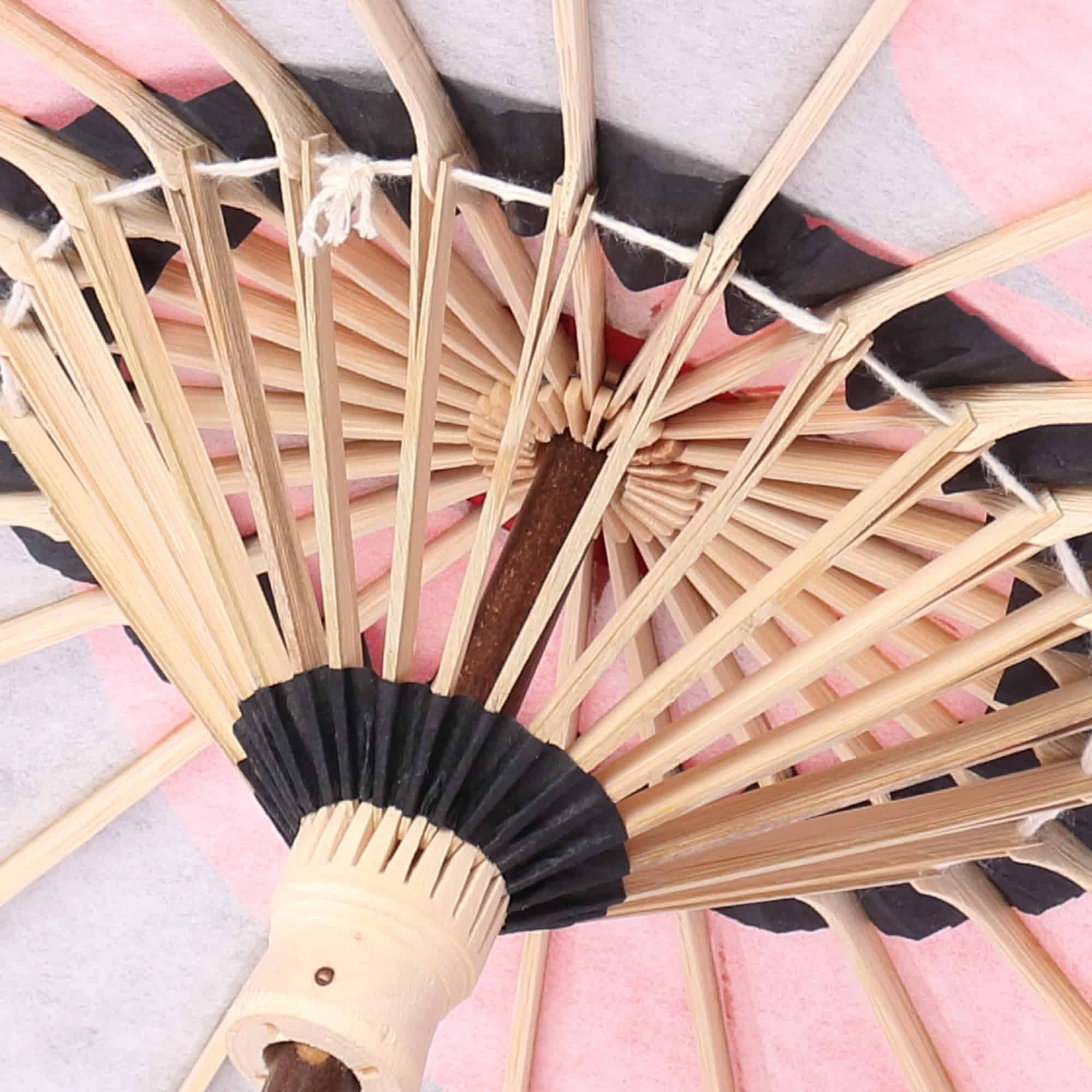 Disney/Kyoto Traditional Crafts Himewa Umbrella 3 Mickey Moon Slave/Red