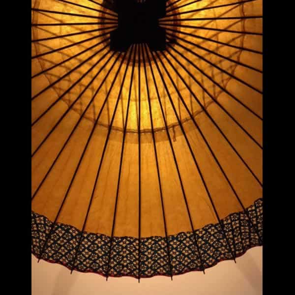 gold wagasa 和傘　灯り　和紙　蛇の目傘軒もよう　和のインテリア