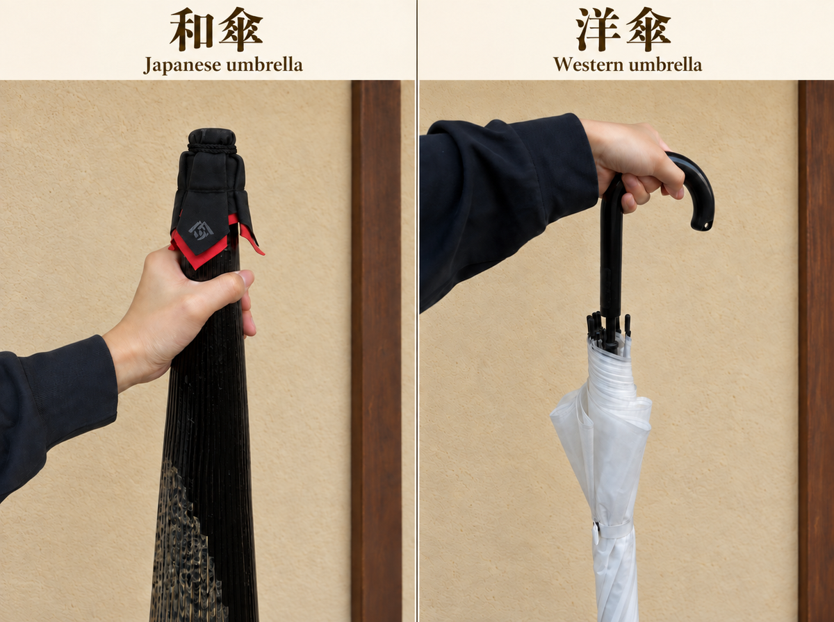 和傘の「持ち方」