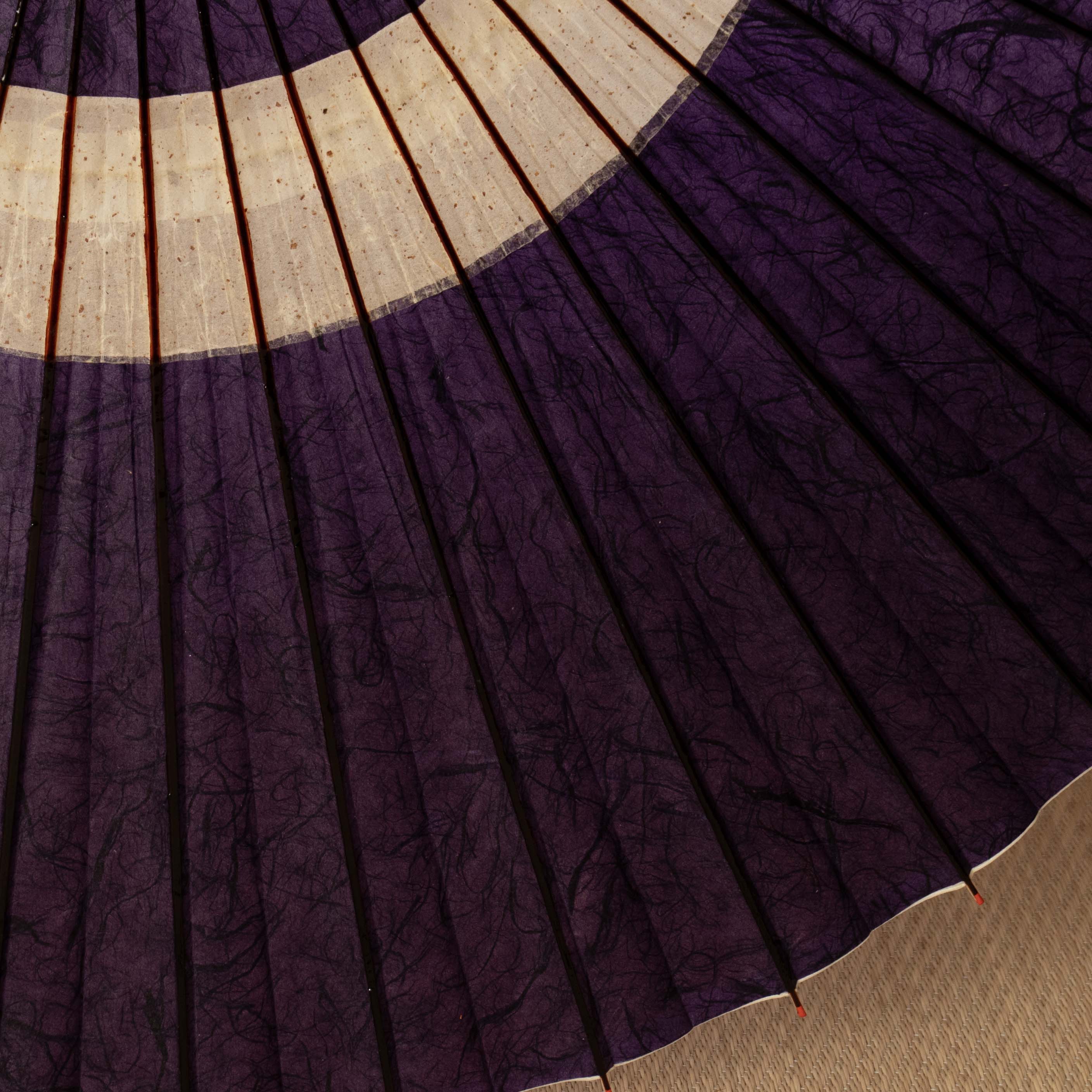 辻倉『極み』蛇の目柄/黒谷 / 紫霞