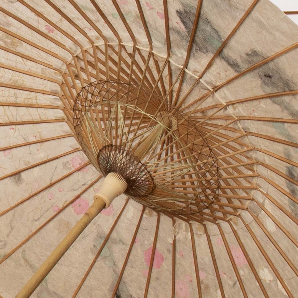 Hand-painted Japanese Parasol “Kobai Hakubai” (Red and White Plum Blossoms)